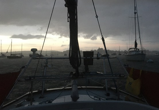 Sailing into a storm