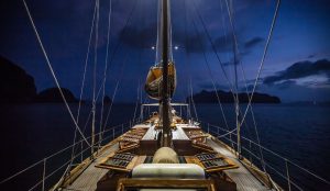 sailing at night